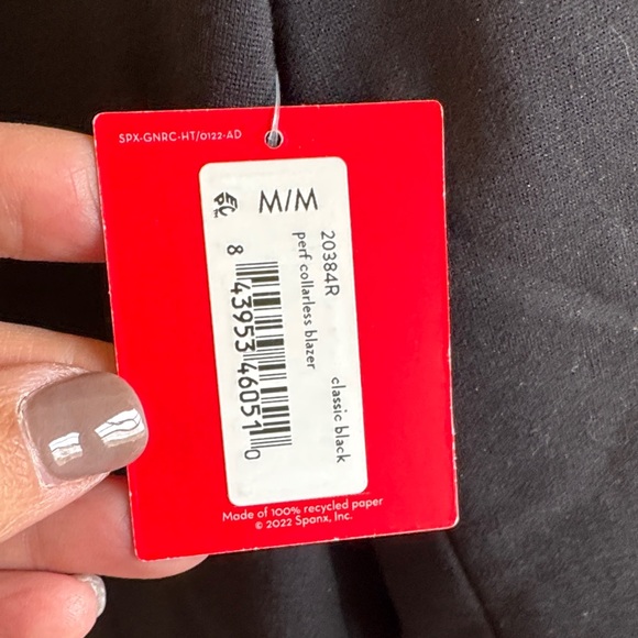 SPANX Classic Black Single Button Blazer - Picture 2 of 5